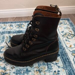 Dr. Martens Black Leather Combat Boots